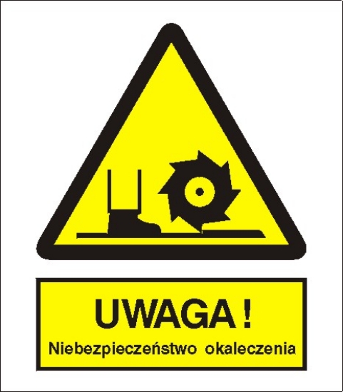 Uwaga! Niebezpieczeństwo okaleczenia